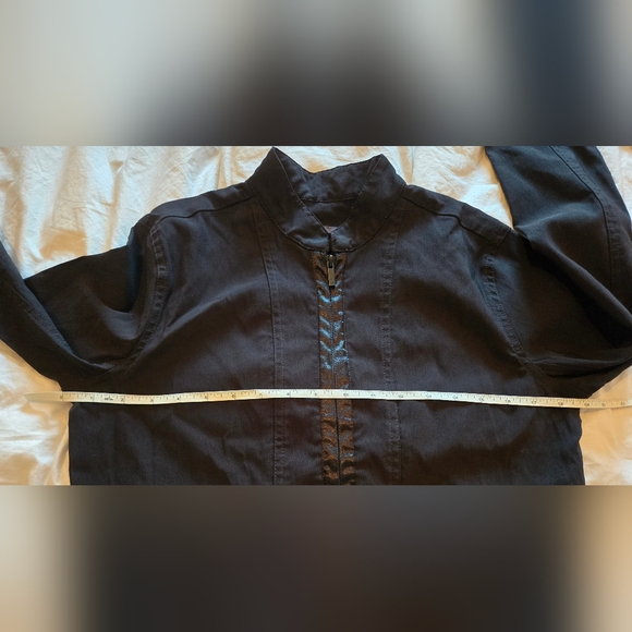 NWOT; MEXX Vintage Bomber Jacket; Black; Size 8; Great Zipper Detail; Snap Cuffs - Picture 7 of 16